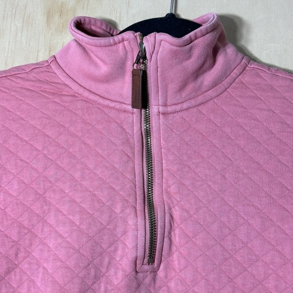 L.L. Bean Women's Quilted Quarter-Zip Pullover Pink Size Small - Picture 4 of 10